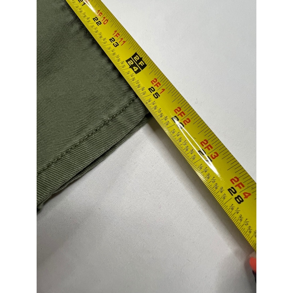 7 For All Mankind Womens Olive Green Paperbag Waist Cotton Twill Pants 31 81034 - Picture 6 of 8
